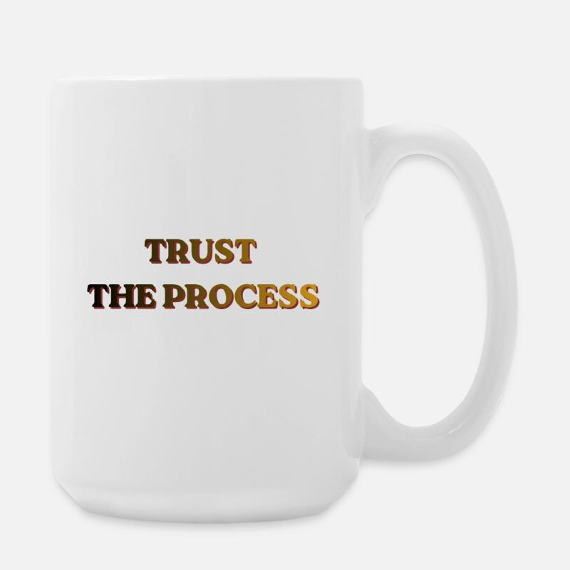 Trust The Process Vintage Banner - Große Tasse 440 ml - Weiß