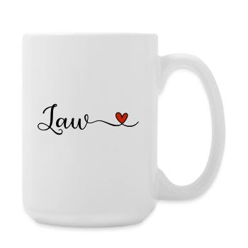 Lettrage Jura Law Heart - Grande tasse 440 ml - blanc - Droite