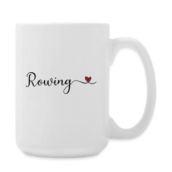 Typographie du cœur de rameur - Grande tasse 440 ml - blanc - Droite