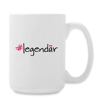 Legendary Hashtag Saying Shirt - Large Mug 440 ml - white - Right