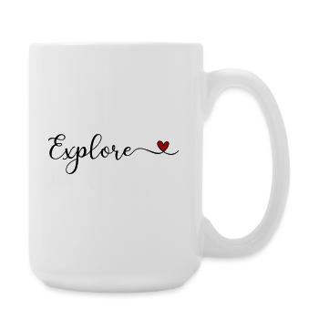 Explore Typography with a Heart - Large Mug 440 ml - white - Right