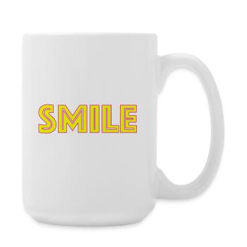 Neon Smile lettering - Large Mug 440 ml - white - Right