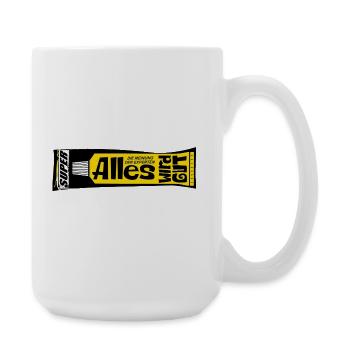 Alles wird gut Experten Kleber retro Psychologie  - Große Tasse 440 ml - Weiß - Rechts