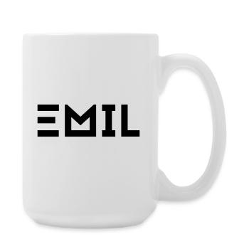 First name Emil - Large Mug 440 ml - white - Right