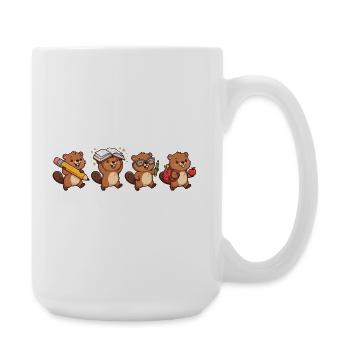 Quatuor Lernbiber - Grande tasse 440 ml - blanc - Droite