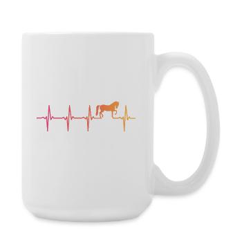 Sunset Horse Heartbeat Horses - Large Mug 440 ml - white - Right