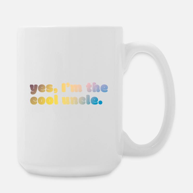 Cool Uncle Statement - Große Tasse 440 ml - Weiß