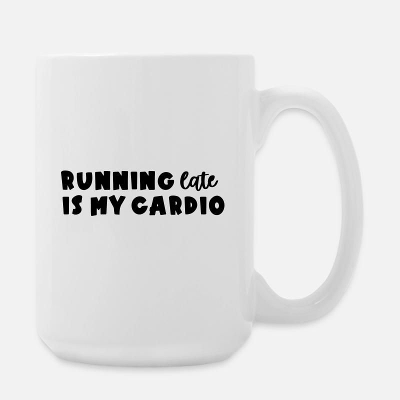 Running late - Große Tasse 440 ml - Weiß
