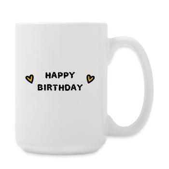 HAPPY BIRTHDAY. HAPPY BIRTHDAY. ANNIVERSARY. - Large Mug 440 ml - white - Right