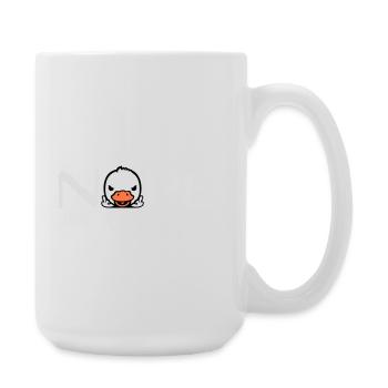 Gans Nope Mittelfinger Böse Beleidigung Ente Frech - Große Tasse 440 ml - Weiß - Rechts