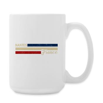 France - Nantes - Frankreich - Flagge - Streifen - Große Tasse 440 ml - Weiß - Rechts