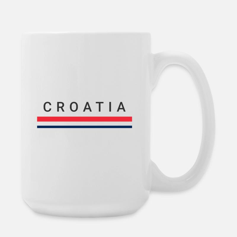Croatia Lines - Large Mug 440 ml - white