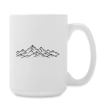 Mountain Landscape Mountains - Large Mug 440 ml - white - Right