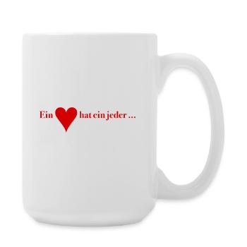 Tout le monde a un cœur – Chemise humoristique Skat - Grande tasse 440 ml - blanc - Droite