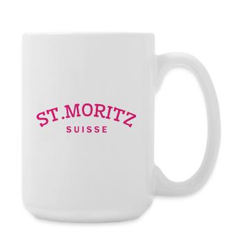St. Moritz - Suisse - Switzerland - Swiss - Grande tasse 440 ml - blanc - Droite