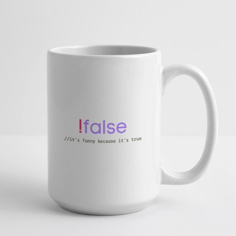 Ifalse Funny Coder Programmierungswortspiel Große Tasse 440 ml