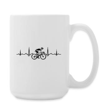 Gift idea for a road bike with road bike - Large Mug 440 ml - white - Right