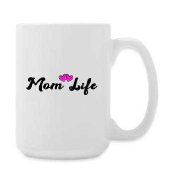 mom_life_heart - Große Tasse 440 ml - Weiß - Rechts