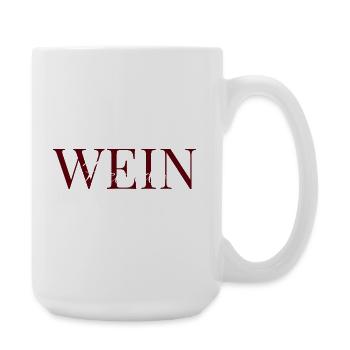 Wine lover red and white - Large Mug 440 ml - white - Right