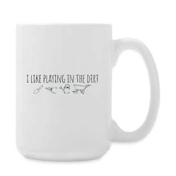 J’aime jouer dans la terre - jardinage - Grande tasse 440 ml - blanc - Droite
