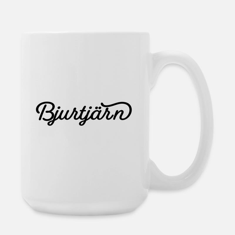 Bjurtjärn black - Large Mug 440 ml - white