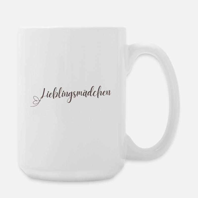 Lieblingsmädchen Schriftzug  - Große Tasse 440 ml - Weiß