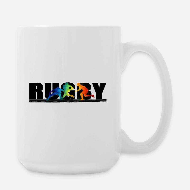 Rugby - Große Tasse 440 ml - Weiß
