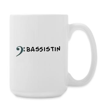 Je joue de la basse - Je suis bassiste - Grande tasse 440 ml - blanc - Droite