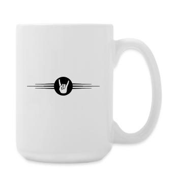 Ligne d’icônes de main de groupe - Grande tasse 440 ml - blanc - Droite