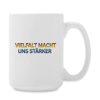 Diversity makes us stronger - Large Mug 440 ml - white - Right