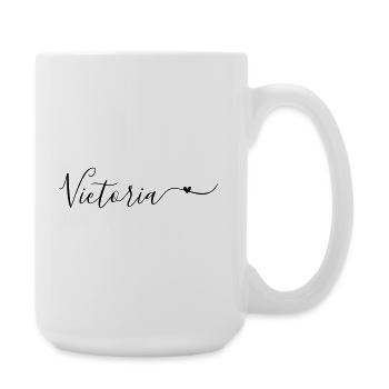 Victoria Name First Name Decorative - Large Mug 440 ml - white - Right