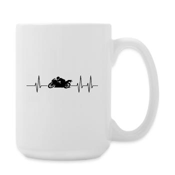motorcycle - Large Mug 440 ml - white - Right