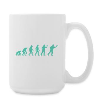 Advanced evolutionary silhouette - Large Mug 440 ml - white - Right