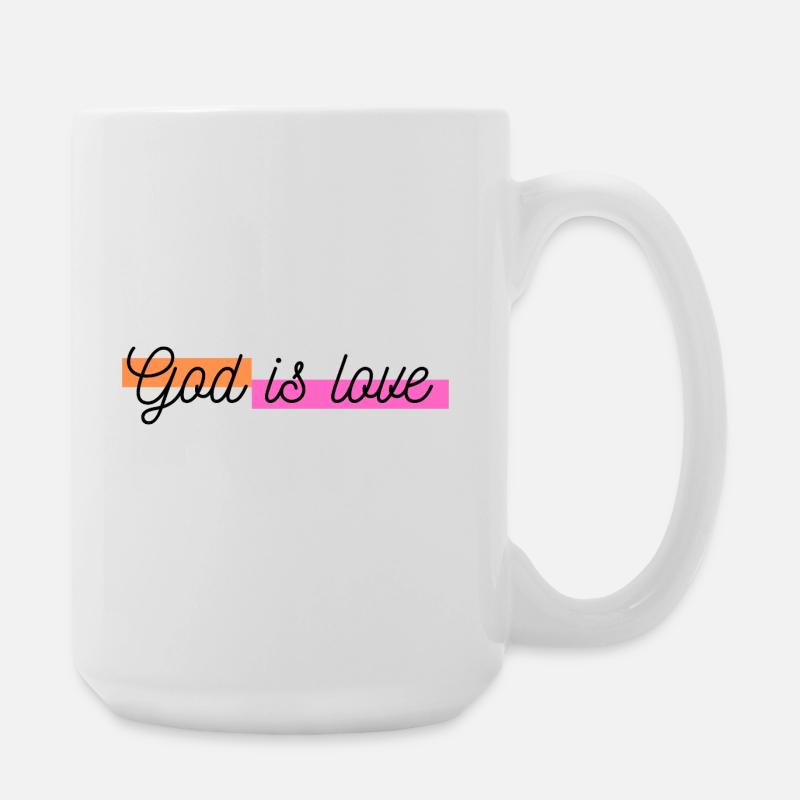Gott ist Liebe - Große Tasse 440 ml - Weiß