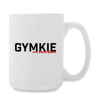 Gymkie Fitness Junkie Gym Sport Shirt - Large Mug 440 ml - white - Right