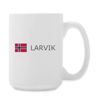 Norway Flag - Larvik - Norge - Norwegen - Large Mug 440 ml - white - Right