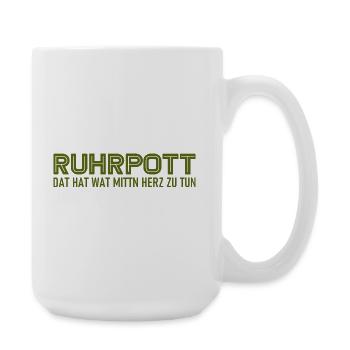 Ruhrpott - Dat hat wat mittn Herz zu tun - Zeche - Große Tasse 440 ml - Weiß - Rechts