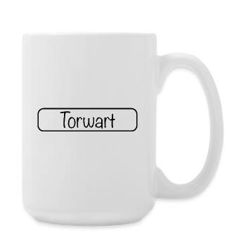 Torwart Schriftzug (Schwarz) - Große Tasse 440 ml - Weiß - Rechts