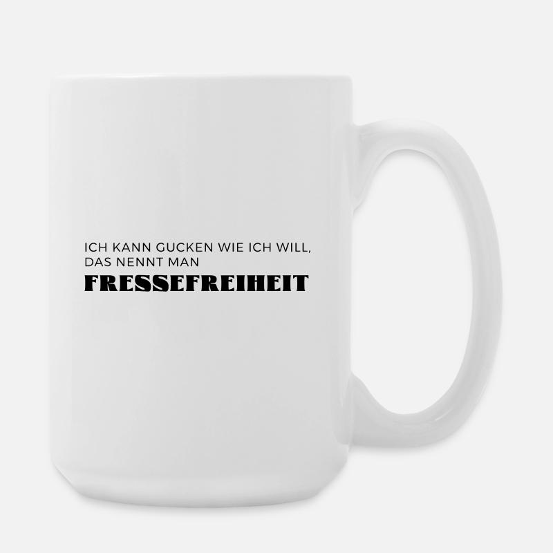 Fressefreiheit - Große Tasse 440 ml - Weiß