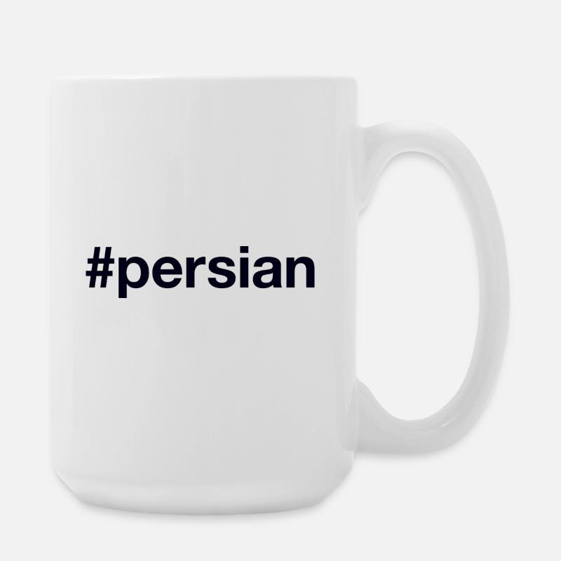 Persian Hashtag - Große Tasse 440 ml - Weiß