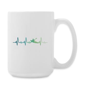 Canoeist Kayak Heartbeat Canoe - Large Mug 440 ml - white - Right