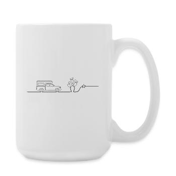 Art en ligne Van Camper Desert Cactus - Grande tasse 440 ml - blanc - Droite
