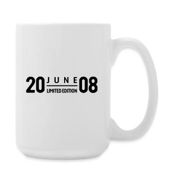 Édition limitée cadeau d’anniversaire de juin 2008 - Grande tasse 440 ml - blanc - Droite