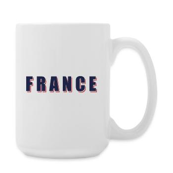 French retro typography – France design - Large Mug 440 ml - white - Right
