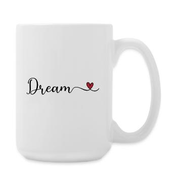Rêve mignon Typographie avec un cœur - Grande tasse 440 ml - blanc - Droite