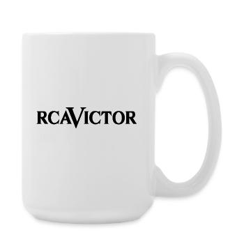 RCA Victor Klassisches Logo-Design In Schwarz - Große Tasse 440 ml - Weiß - Rechts