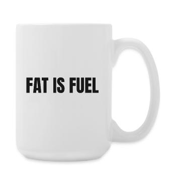 FAT IS FUEL | Carnivore T-Shirt High Fat Lifestyle - Large Mug 440 ml - white - Right