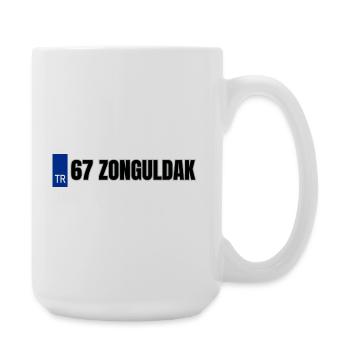 67 Zonguldak Kennzeichen | Türkisches Kennzeichen - Große Tasse 440 ml - Weiß - Rechts