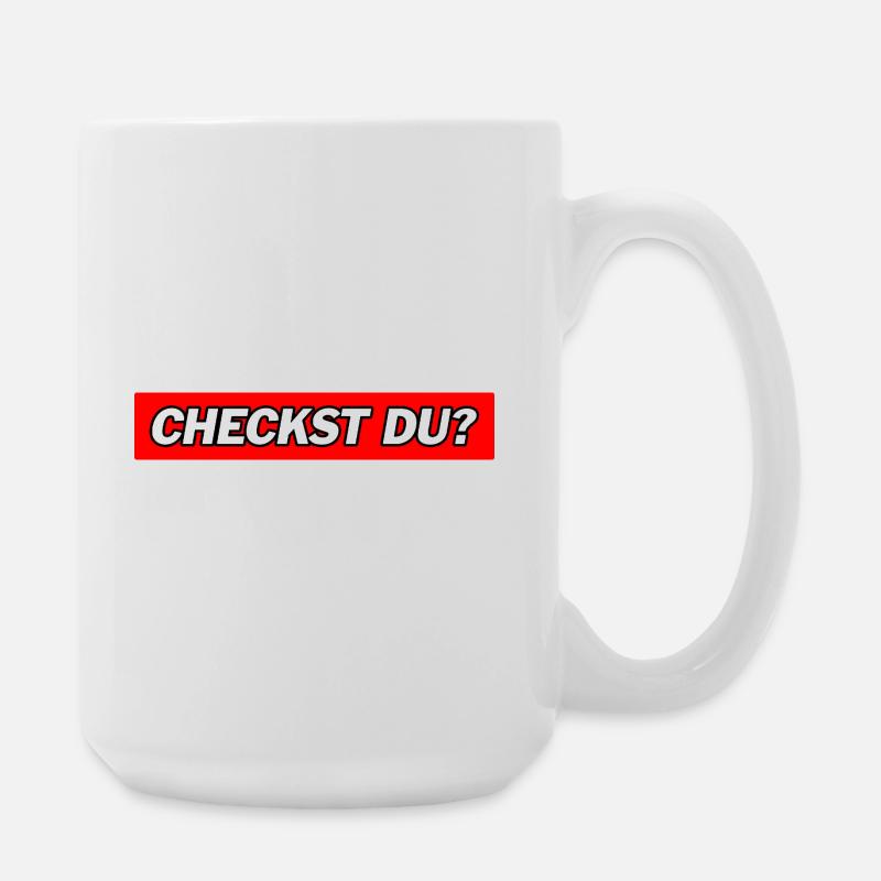 Checkst Du - Funny Memes - Große Tasse 440 ml - Weiß