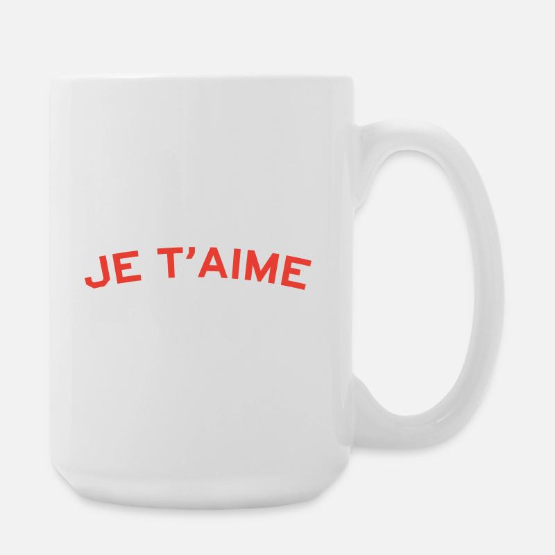 Je t'Aime - Large Mug 440 ml - white